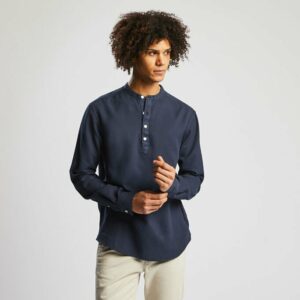 Chemise Unie Col Mao